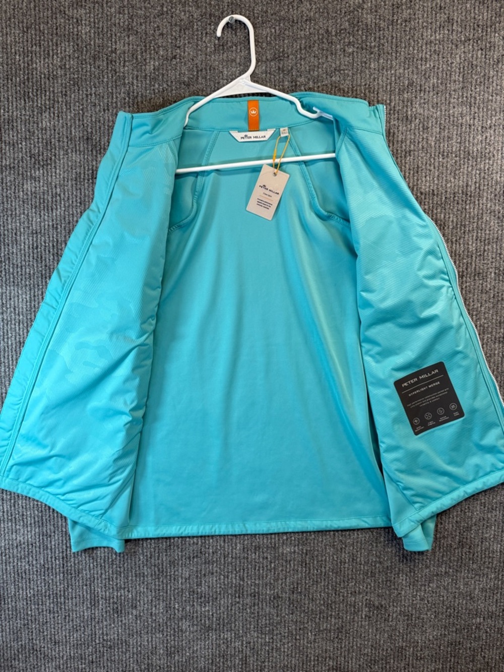 NEW Peter Millar Hyperlight Merge Full Zip Performance Golf Jacket Reef Medium - Picture 10 of 14